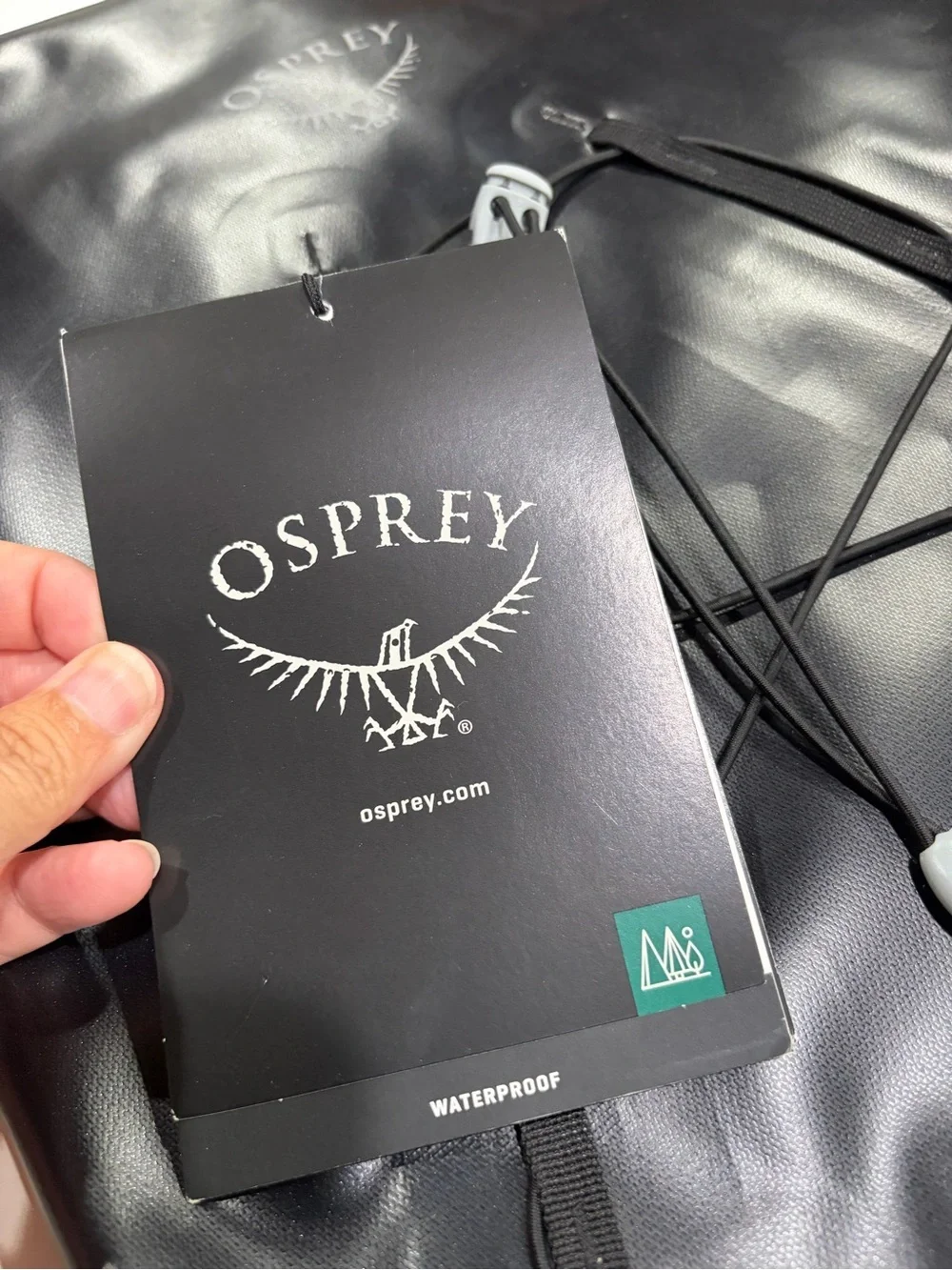 Osprey Transporter Waterproof 18 Backpack NWT Black Roll-Top Closure Bungee